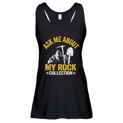 Ask Me About My Rock Collection Collector Jokes Geologist Ladies Essential Flowy Tank