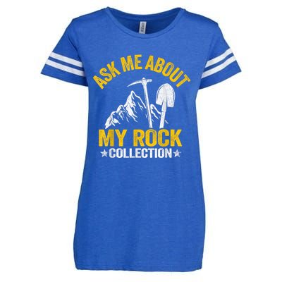 Ask Me About My Rock Collection Collector Jokes Geologist Enza Ladies Jersey Football T-Shirt