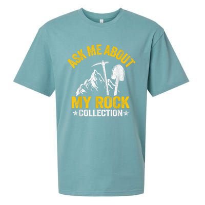 Ask Me About My Rock Collection Collector Jokes Geologist Sueded Cloud Jersey T-Shirt