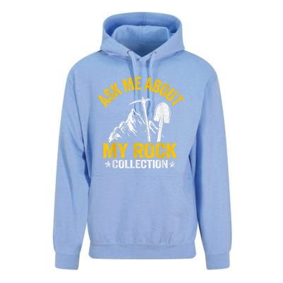 Ask Me About My Rock Collection Collector Jokes Geologist Unisex Surf Hoodie