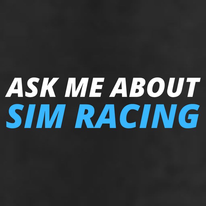Ask Me About Sim Racing Funny Sim Racer Racing Sim Gamer Car Sim Racing  7 Panel Mesh Trucker Snapback Hat