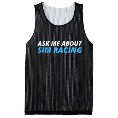 Ask Me About Sim Racing Funny Sim Racer Racing Sim Gamer Car Sim Racing  Mesh Reversible Basketball Jersey Tank