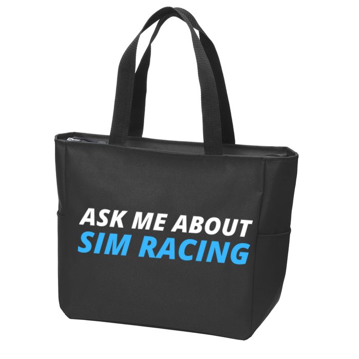 Ask Me About Sim Racing Funny Sim Racer Racing Sim Gamer Car Sim Racing  Zip Tote Bag