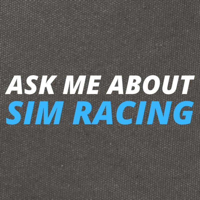 Ask Me About Sim Racing Funny Sim Racer Racing Sim Gamer Car Sim Racing  Cotton Canvas Backpack