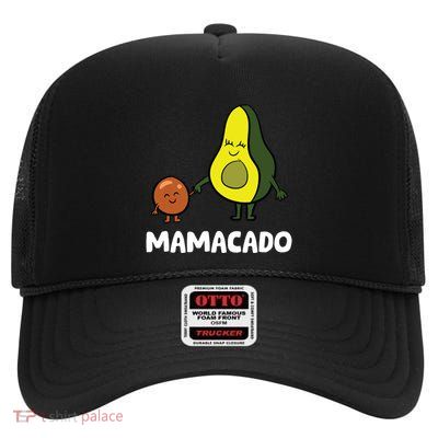 Avocado Mama Avocado Mom Funny Avocado Mamacado High Crown Mesh Back Trucker Hat