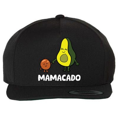 Avocado Mama Avocado Mom Funny Avocado Mamacado Wool Snapback Cap