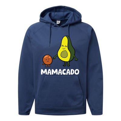 Avocado Mama Avocado Mom Funny Avocado Mamacado Performance Fleece Hoodie