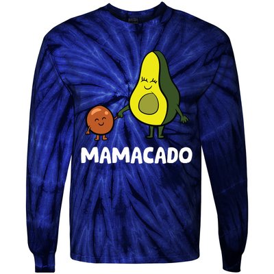 Avocado Mama Avocado Mom Funny Avocado Mamacado Tie-Dye Long Sleeve Shirt