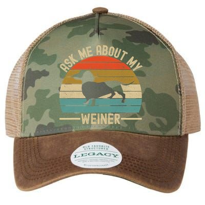 Ask Me About My Weiner Dachshund Dad Legacy Tie Dye Trucker Hat