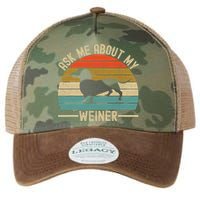 Ask Me About My Weiner Dachshund Dad Legacy Tie Dye Trucker Hat