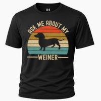 Ask Me About My Weiner Dachshund Dad Performance Shirt