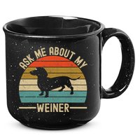 Ask Me About My Weiner Dachshund Dad 15oz Campfire Ceramic Mug
