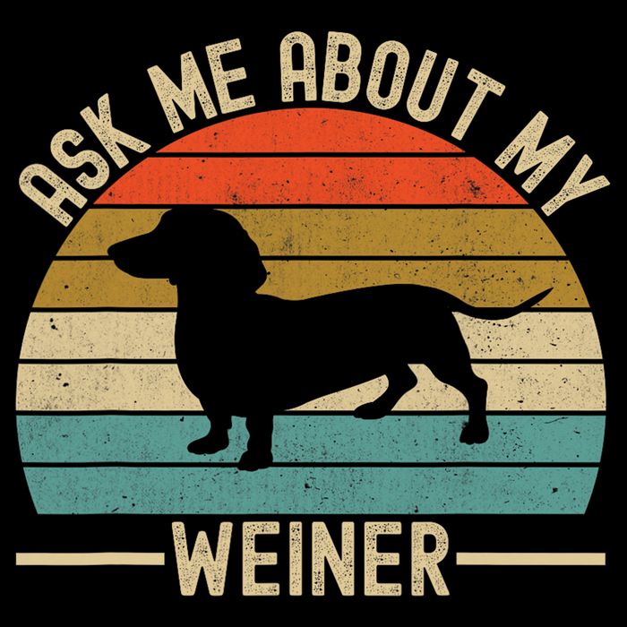 Ask Me About My Weiner Dachshund Dad Drawstring Bag