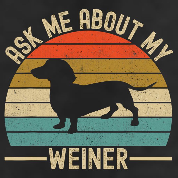 Ask Me About My Weiner Dachshund Dad Microfiber Hand Towel