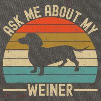 Ask Me About My Weiner Dachshund Dad Cotton Canvas Backpack