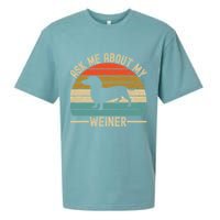 Ask Me About My Weiner Dachshund Dad Sueded Cloud Jersey T-Shirt