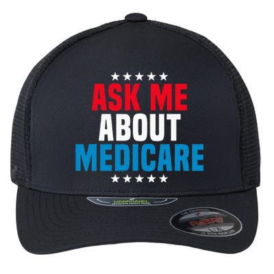 Ask Me About Medicare Health Insurance Consultant Flexfit Unipanel Trucker Cap