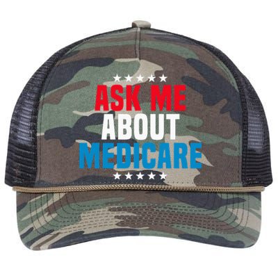 Ask Me About Medicare Health Insurance Consultant Retro Rope Trucker Hat Cap