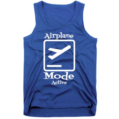 Airplane Mode Active Frequent Flyer World Traveler Cute Gift Tank Top