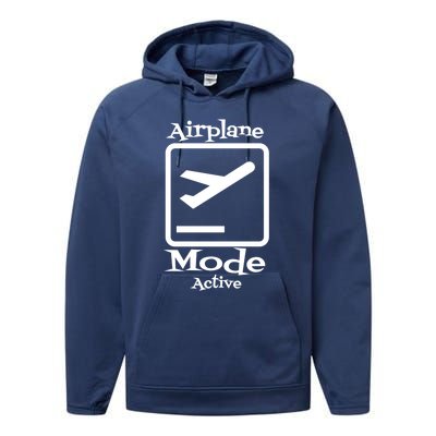 Airplane Mode Active Frequent Flyer World Traveler Cute Gift Performance Fleece Hoodie