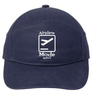 Airplane Mode Active Frequent Flyer World Traveler Cute Gift 7-Panel Snapback Hat