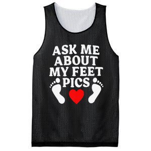 Ask Me About My Feet Pics Funny Feet Pics Mesh Reversible Basketball Jersey Tank