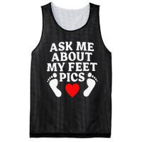 Ask Me About My Feet Pics Funny Feet Pics Mesh Reversible Basketball Jersey Tank