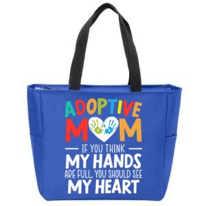 Adoptive Mom Adoption Announcet Foster Mother Gotcha Day Gift Zip Tote Bag