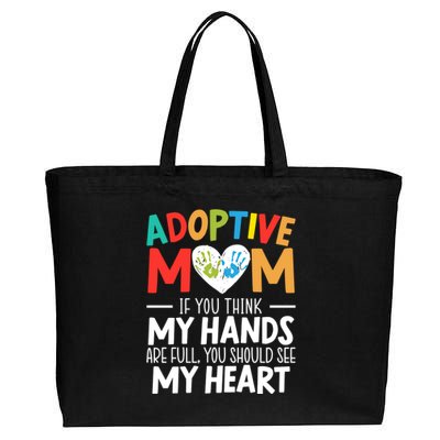 Adoptive Mom Adoption Announcet Foster Mother Gotcha Day Gift Cotton Canvas Jumbo Tote