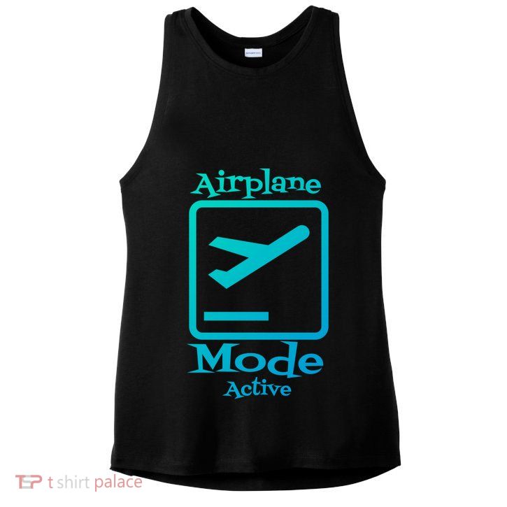 Airplane Mode Active Frequent Flyer World Traveler Cute Gift Ladies PosiCharge Tri-Blend Wicking Tank
