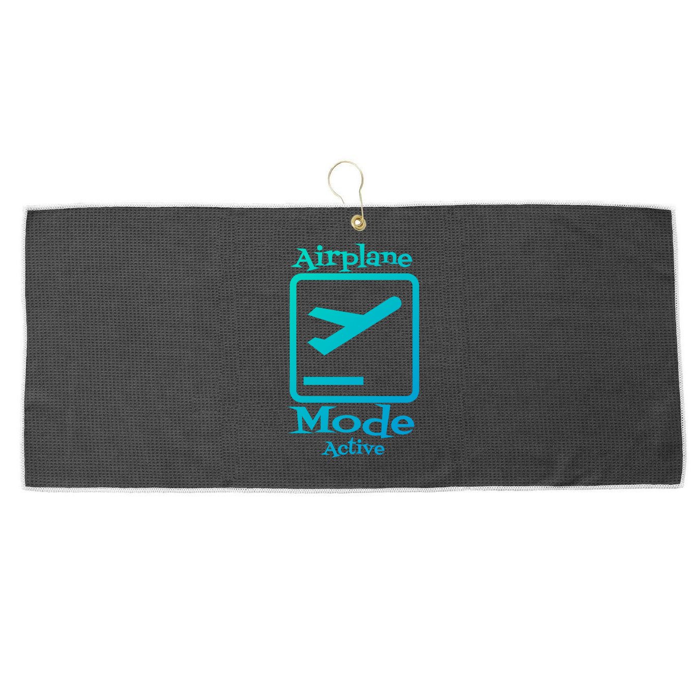 Airplane Mode Active Frequent Flyer World Traveler Cute Gift Large Microfiber Waffle Golf Towel