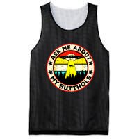 Ask Me About My Butthole Funny Ufo Alien Abduction Vintage Mesh Reversible Basketball Jersey Tank