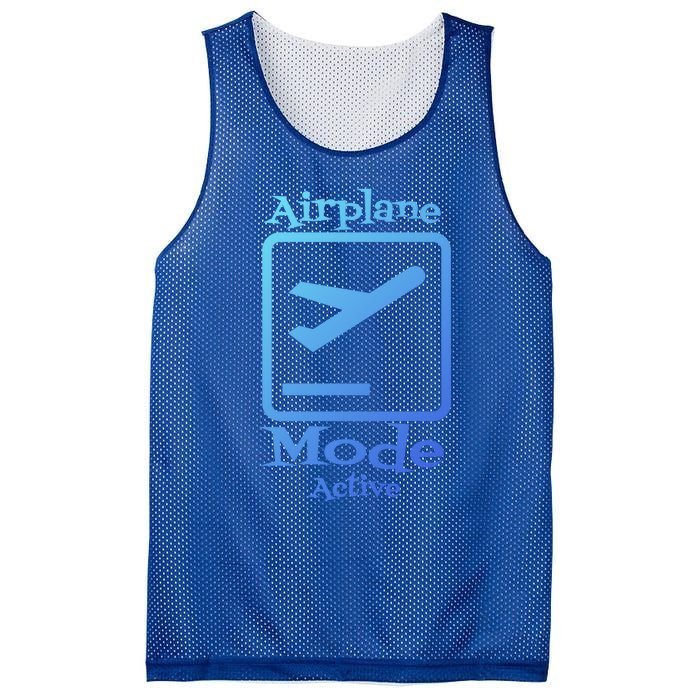 Airplane Mode Active Frequent Flyer World Traveler Cute Gift Mesh Reversible Basketball Jersey Tank