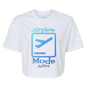 Airplane Mode Active Frequent Flyer World Traveler Cute Gift Bella+Canvas Jersey Crop Tee