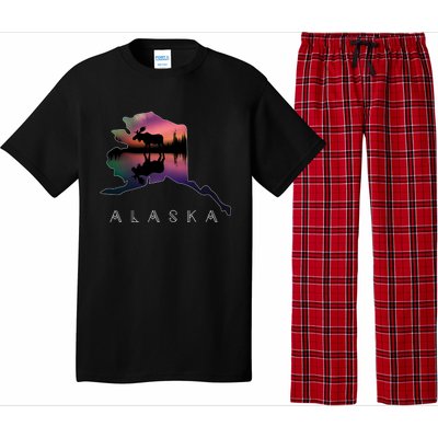 Alaskan Moose A.U.R.O.R.A Borealis Alaska State & Landscape Pajama Set