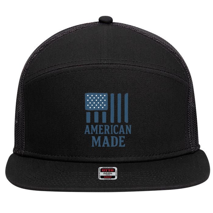 American Made 7 Panel Mesh Trucker Snapback Hat