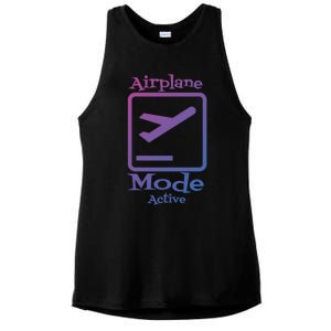 Airplane Mode Active Frequent Flyer World Traveler Cute Gift Ladies PosiCharge Tri-Blend Wicking Tank