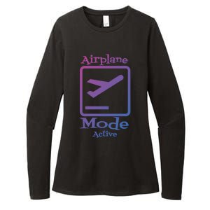 Airplane Mode Active Frequent Flyer World Traveler Cute Gift Womens CVC Long Sleeve Shirt