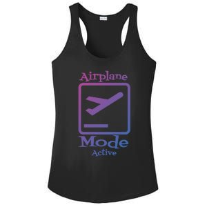 Airplane Mode Active Frequent Flyer World Traveler Cute Gift Ladies PosiCharge Competitor Racerback Tank