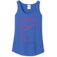 Airplane Mode Active Frequent Flyer World Traveler Cute Gift Ladies Essential Tank