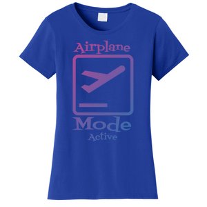 Airplane Mode Active Frequent Flyer World Traveler Cute Gift Women's T-Shirt