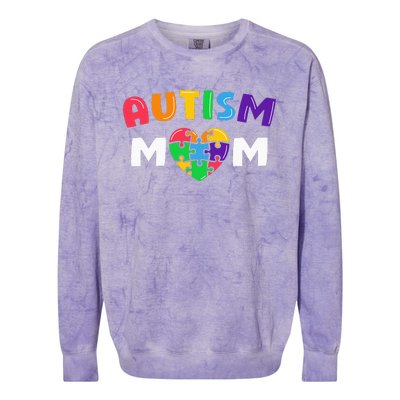 Autism Mom Autism Awareness Gift Autism month Colorblast Crewneck Sweatshirt