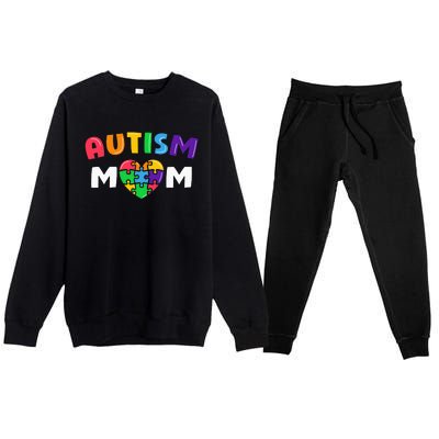 Autism Mom Autism Awareness Gift Autism month Premium Crewneck Sweatsuit Set