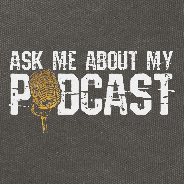 Ask Me About My Podcast Broadcaster Podcaster Host Cotton Canvas Backpack