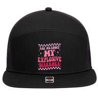 Ask Me About My Explosive Diarrhea Funny Poop Meme Groovy 7 Panel Mesh Trucker Snapback Hat