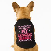 Ask Me About My Explosive Diarrhea Funny Poop Meme Groovy Doggie Tank