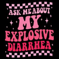 Ask Me About My Explosive Diarrhea Funny Poop Meme Groovy Coaster
