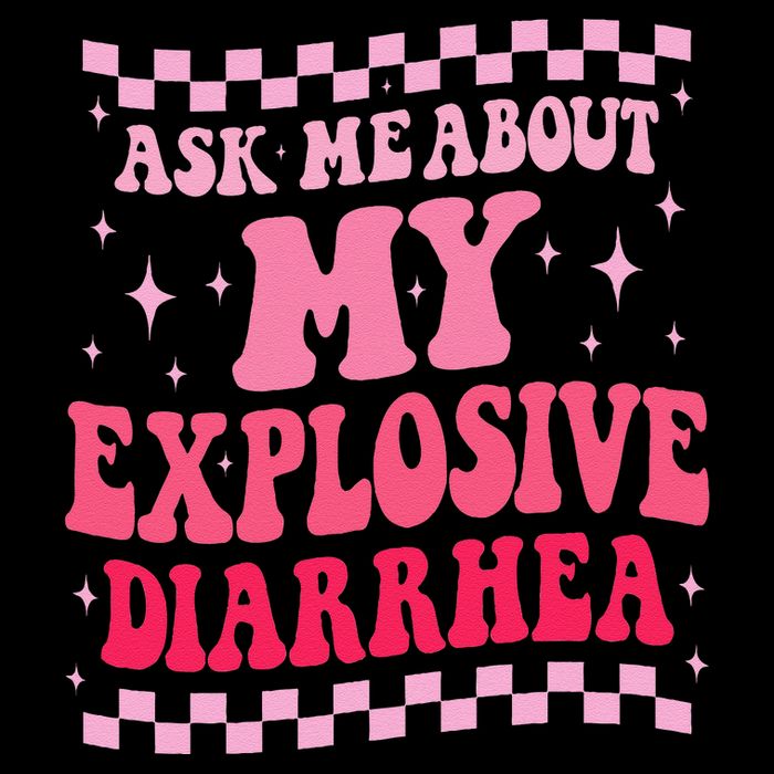 Ask Me About My Explosive Diarrhea Funny Poop Meme Groovy Coaster