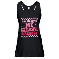 Ask Me About My Explosive Diarrhea Funny Poop Meme Groovy Ladies Essential Flowy Tank