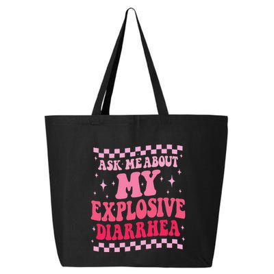 Ask Me About My Explosive Diarrhea Funny Poop Meme Groovy 25L Jumbo Tote